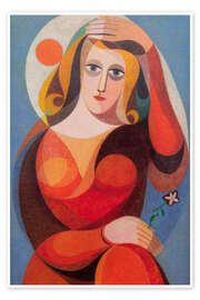 Billede The Lady in Red - Heinrich Hoerle