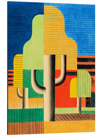 Print på aluminium The Trees - Heinrich Hoerle