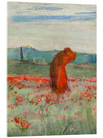Acrylic print A Kiss Among the Poppies - Wojciech Weiss