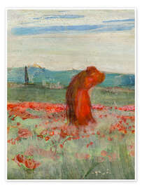 Wandbild Ein Kuss zwischen den Mohnblumen - Wojciech Weiss