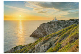 Acrylic print Golden light at the Faro de Capdepera in Mallorca - Michael Valjak