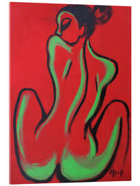 Acrylglasbild Rote und grüne Figur - Carmen Tyrrell