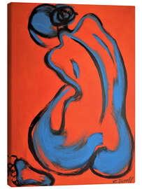 Tableau sur toile Orange and Blue Figure - Carmen Tyrrell