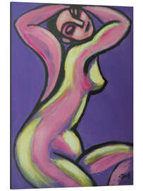 Print på aluminium Pink and Purple Figure - Carmen Tyrrell