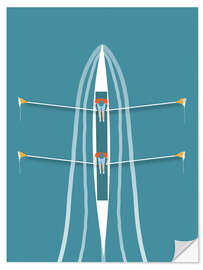 Sticker mural On the quiet blue