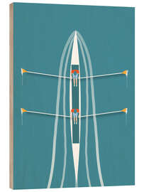 Holzbild Auf dem stillen Blau - Layla Oz