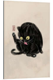 Print på aluminium Chubby Cat - syntetyc