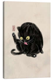 Leinwandbild Badende Katze - syntetyc