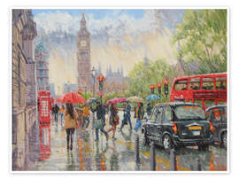 Wall art print Rainy Day in London - Paul Simmons
