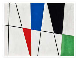 Poster Flächen und reziproke Dreiecke, 1931