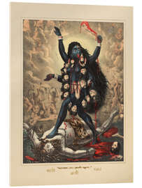 Tableau en verre acrylique Kali, the wrathful protector of India, Kolgata