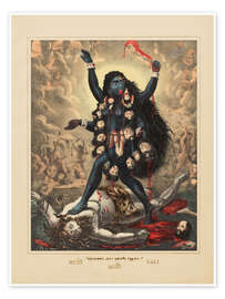 Plakat Kali, the wrathful protector of India, Kolgata