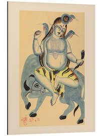 Print på aluminium Shiva seated on the bull Nandin, Kolgata
