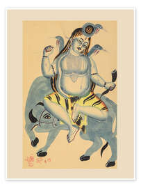 Poster Shiva seated on the bull Nandin, Kolgata