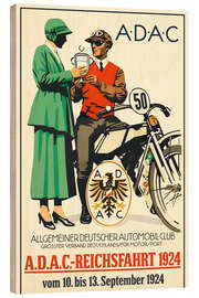 Holzbild ADAC Automobil Club, 1924 - Vintage Advertising Collection