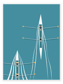 Wandbild Ruderboote - Layla Oz