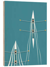 Holzbild Ruderboote - Layla Oz