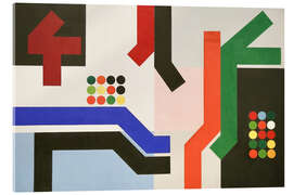 Acrylic print Twelve rooms with surfaces, angular bands and circles, 1939 - Sophie Taeuber-Arp