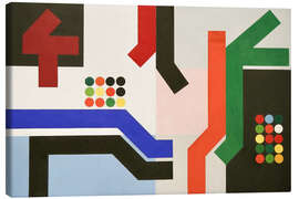 Lærredsbillede Twelve rooms with surfaces, angular bands and circles, 1939 - Sophie Taeuber-Arp