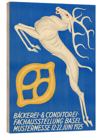 Holzbild Bäckerei &amp; Conditorei Basel, 1925 - Otto Plattner - Vintage Advertising Collection