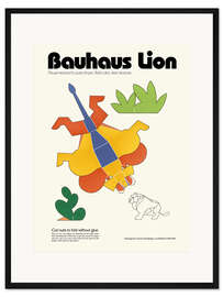 Framed art print Bauhaus Lion Cut-out Template