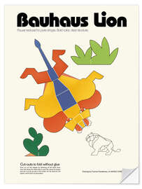 Wall sticker Bauhaus Lion Cut-out Template