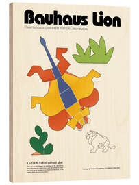 Wood print Bauhaus Lion Cut-out Template