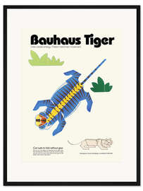 Framed art print Bauhaus Tiger Cut-out Template