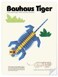Wall sticker Bauhaus Tiger Cut-out Template