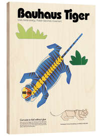 Wood print Bauhaus Tiger Cut-out Template