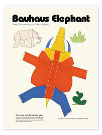 Wandbild Bauhaus Elephant Cut-out Template - Kidz Collection
