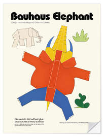 Wall sticker Bauhaus Elephant Cut-out Template