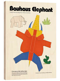 Wood print Bauhaus Elephant Cut-out Template