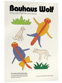 Acrylglasbild Bauhaus Wolf Cut-out Template