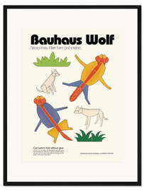 Framed art print Bauhaus Wolf Cut-out Template