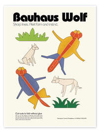 Wandbild Bauhaus Wolf Cut-out Template - Kidz Collection