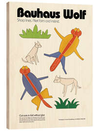 Wood print Bauhaus Wolf Cut-out Template