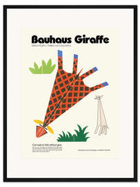 Framed art print Bauhaus Giraffe Cut-out Template - Kidz Collection