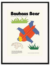Framed art print Bauhaus Bear Cut-out Template