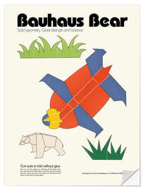 Wall sticker Bauhaus Bear Cut-out Template