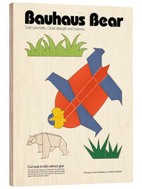 Wood print Bauhaus Bear Cut-out Template