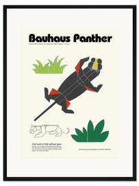 Framed art print Bauhaus Panther Cut-out Template