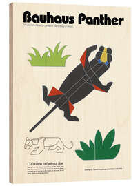 Wood print Bauhaus Panther Cut-out Template