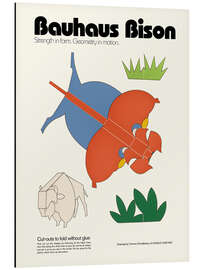 Print på aluminium Bauhaus Bison Cut-out Template - Kidz Collection