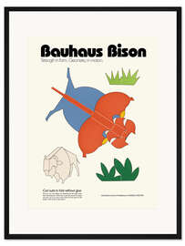 Framed art print Bauhaus Bison Cut-out Template