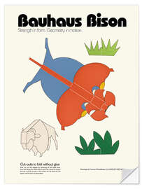 Wall sticker Bauhaus Bison Cut-out Template
