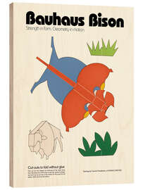 Wood print Bauhaus Bison Cut-out Template