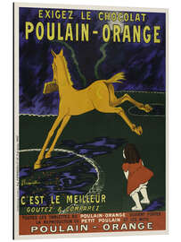 Print på aluminium Chocolat Poulain-Orange - Vintage Advertising Collection