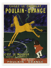 Wall art print Chocolat Poulain-Orange - Vintage Advertising Collection