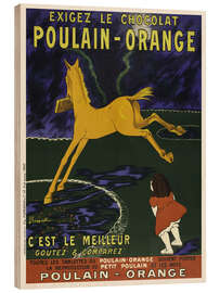 Holzbild Chocolat Poulain-Orange - Vintage Advertising Collection